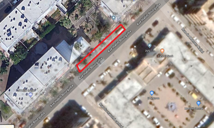 التراجع أمام السوق المركزية بشارع الحبيب بورقيبة